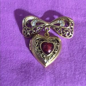 ❤️Lovely Antique Heart Locket Brooch❤️